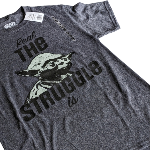 NWT! Star Wars Yoda "Real the Struggle Is" T-Shirt - Picture 2 of 9